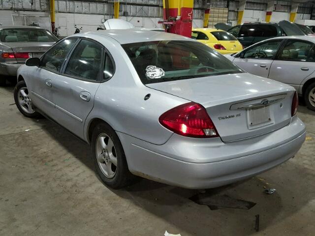 1FAFP53U61G192525 - 2001 FORD TAURUS SE SILVER photo 3