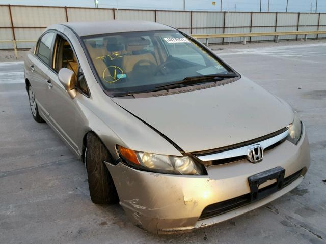 1HGFA16517L061089 - 2007 HONDA CIVIC LX GOLD photo 1