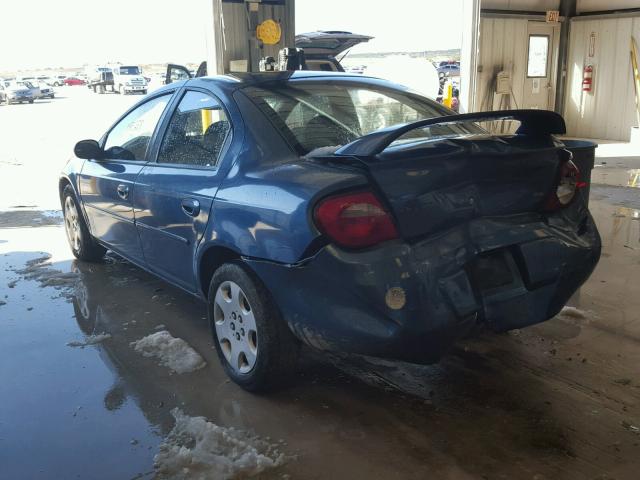 1B3ES56C43D197378 - 2003 DODGE NEON SXT BLUE photo 3