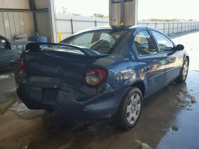 1B3ES56C43D197378 - 2003 DODGE NEON SXT BLUE photo 4