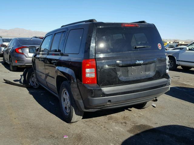 1C4NJPBA4ED573856 - 2014 JEEP PATRIOT SP BLACK photo 3