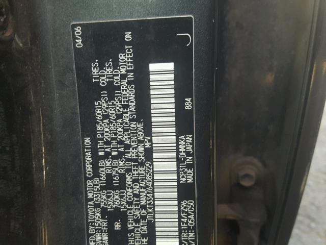 JTLKT334764085229 - 2006 TOYOTA SCION XB Сұр фото 10