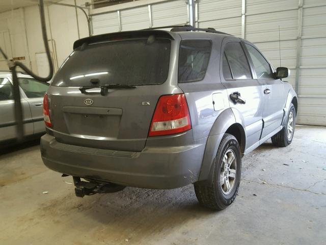 KNDJC733645274869 - 2004 KIA SORENTO EX GRAY photo 4