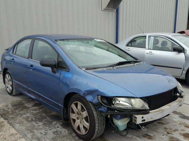 1HGFA16546L123065 - 2006 HONDA CIVIC LX BLUE photo 1