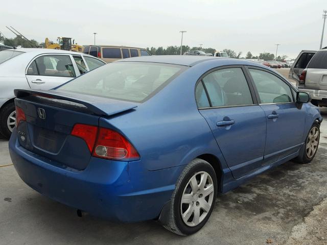 1HGFA16546L123065 - 2006 HONDA CIVIC LX BLUE photo 4