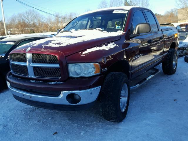 1D7HU18Z52J154268 - 2002 DODGE RAM 1500 BURGUNDY photo 2