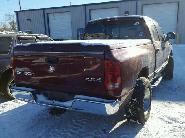 1D7HU18Z52J154268 - 2002 DODGE RAM 1500 BURGUNDY photo 4