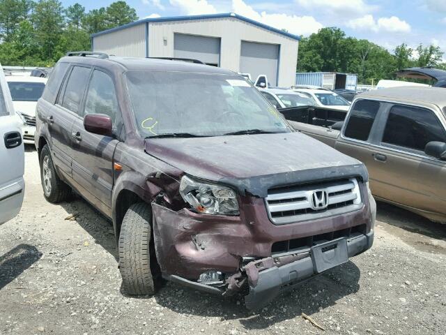 5FNYF28588B030227 - 2008 HONDA PILOT EXL BURGUNDY photo 1