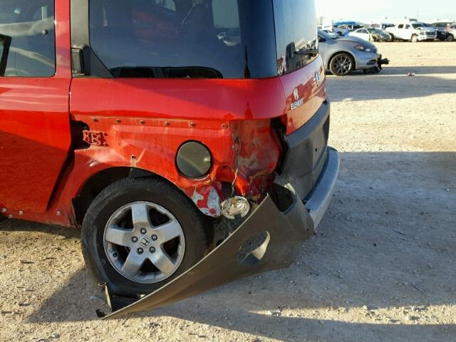 5J6YH27635L023743 - 2005 HONDA ELEMENT EX RED photo 9