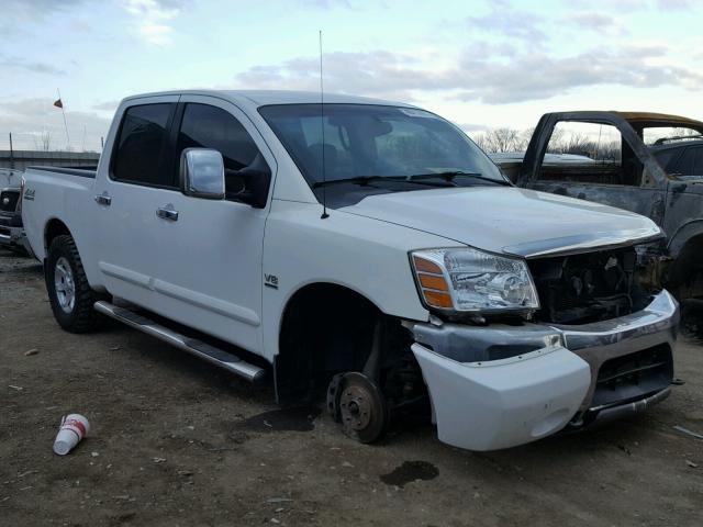 1N6AA07B84N519425 - 2004 NISSAN TITAN XE WHITE photo 1