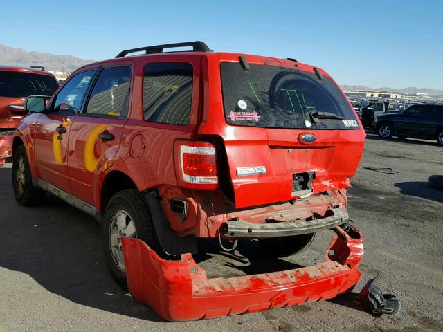 1FMCU03G49KA95301 - 2009 FORD ESCAPE XLT RED photo 3