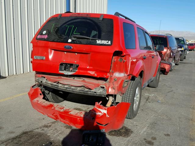 1FMCU03G49KA95301 - 2009 FORD ESCAPE XLT RED photo 4