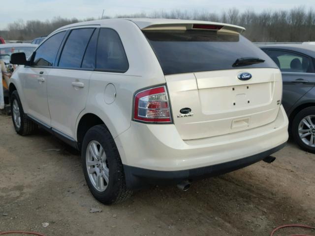 2FMDK48C48BA12238 - 2008 FORD EDGE SEL WHITE photo 3