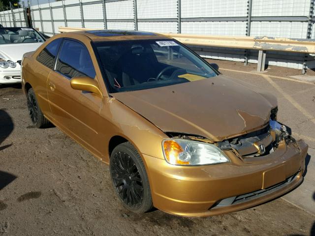 1HGEM229X1L035888 - 2001 HONDA CIVIC SI GOLD photo 1