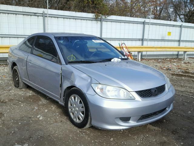 1HGEM22554L052230 - 2004 HONDA CIVIC LX SILVER photo 1