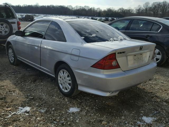 1HGEM22554L052230 - 2004 HONDA CIVIC LX SILVER photo 3