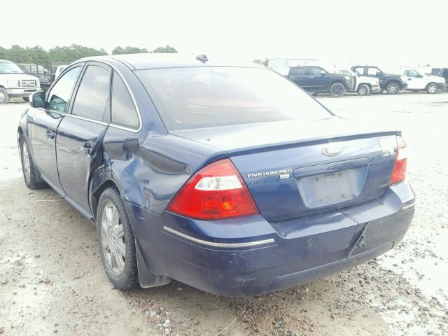 1FAHP28167G142562 - 2007 FORD FIVE HUNDR BLUE photo 3