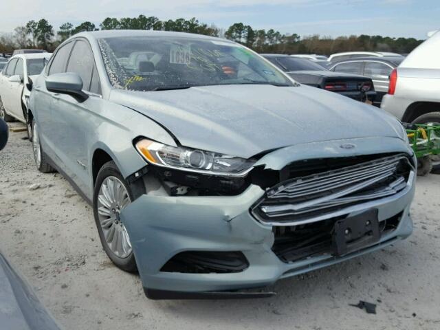 3FA6P0UU3ER398112 - 2014 FORD FUSION S H BLUE photo 1