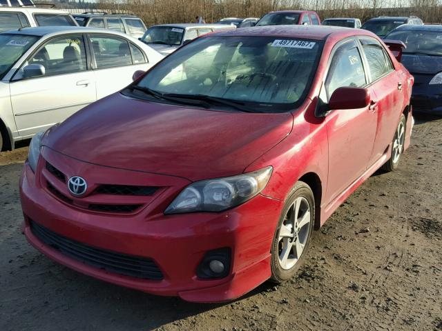 2T1BU4EE1CC862436 - 2012 TOYOTA COROLLA BA RED photo 2