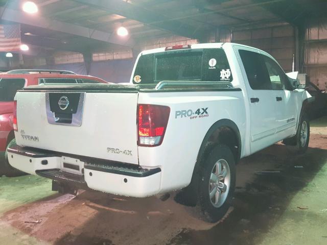 1N6AA0ECXBN305044 - 2011 NISSAN TITAN S WHITE photo 4