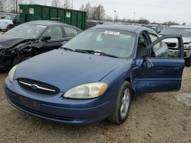 1FAFP53U72A140602 - 2002 FORD TAURUS SE BLUE photo 2