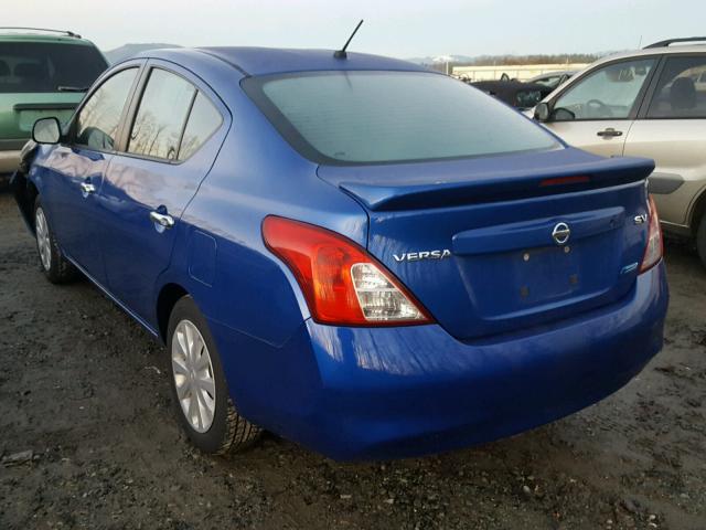 3N1CN7APXDL863189 - 2013 NISSAN VERSA S BLUE photo 3