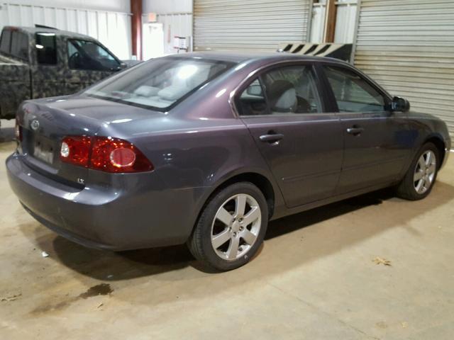 KNAGE123X75089311 - 2007 KIA OPTIMA LX GRAY photo 4