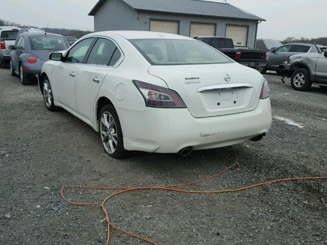 1N4AA5APXDC800566 - 2013 NISSAN MAXIMA S WHITE photo 3