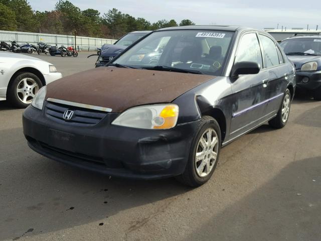 2HGES26793H594041 - 2003 HONDA CIVIC EX BLACK photo 2