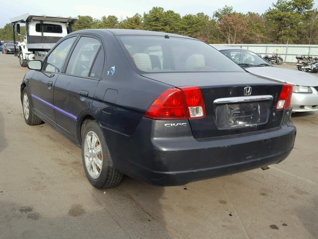 2HGES26793H594041 - 2003 HONDA CIVIC EX BLACK photo 3