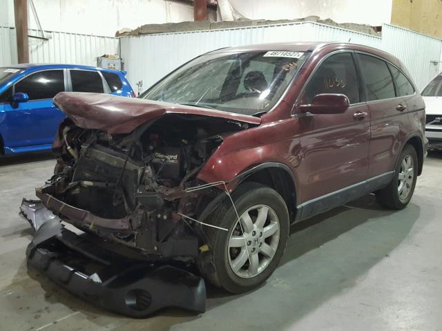 JHLRE38747C037253 - 2007 HONDA CR-V EXL MAROON photo 2