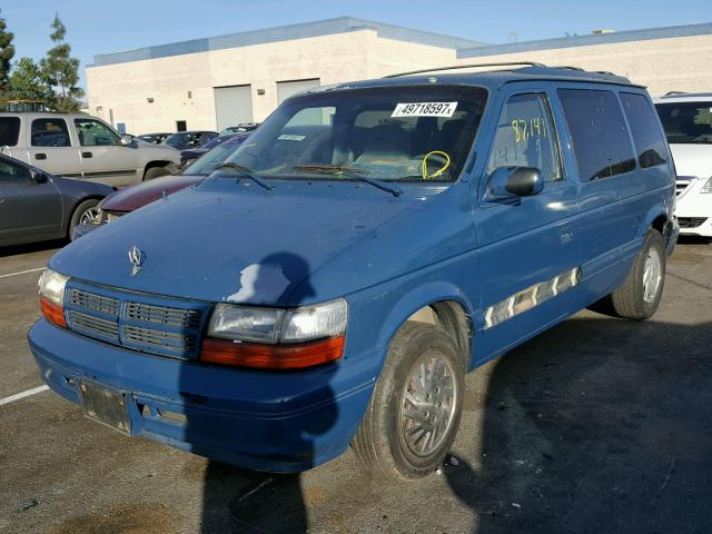 2B4GH45R7RR779256 - 1994 DODGE CARAVAN SE BLUE photo 2