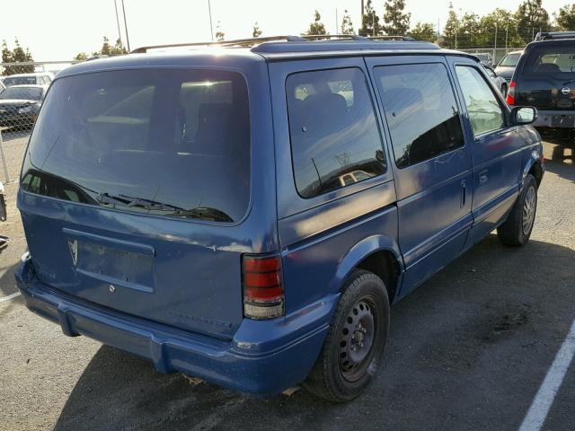 2B4GH45R7RR779256 - 1994 DODGE CARAVAN SE BLUE photo 4