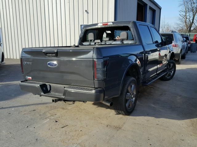 1FTEW1EP2GKD09578 - 2016 FORD F150 SUPER GRAY photo 4