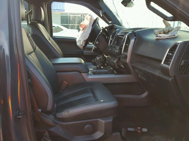 1FTEW1EP2GKD09578 - 2016 FORD F150 SUPER GRAY photo 5