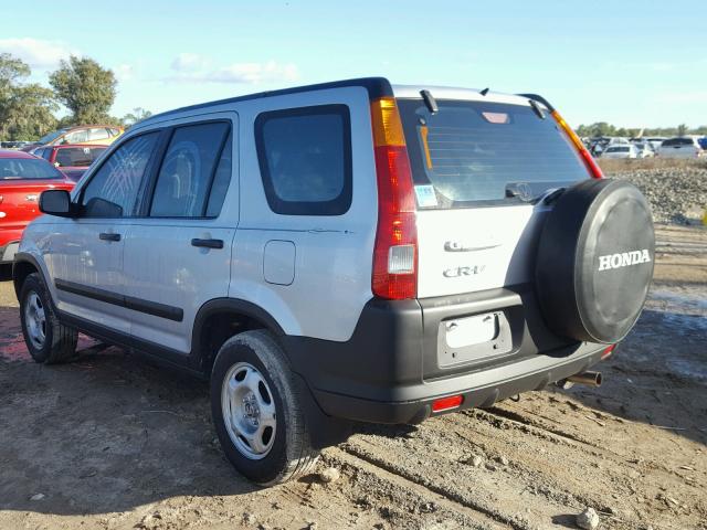 SHSRD68444U206881 - 2004 HONDA CR-V LX SILVER photo 3