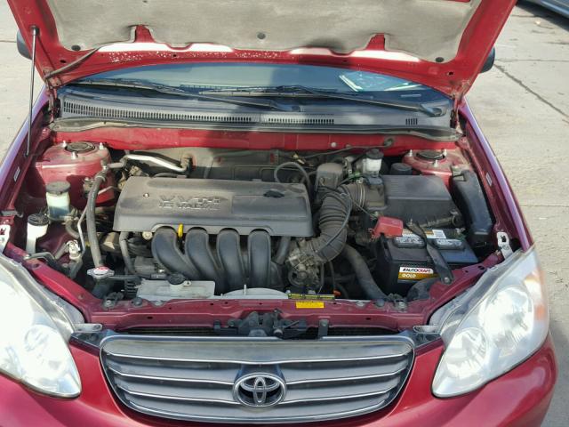 1NXBR32EX4Z254558 - 2004 TOYOTA COROLLA CE RED photo 7