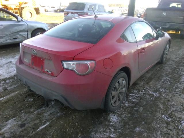 JF1ZNAA12E9702741 - 2014 TOYOTA SCION FR-S წითელი ფოტო 4