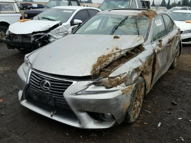 JTHCF1D28E5008644 - 2014 LEXUS IS 250 SILVER photo 2