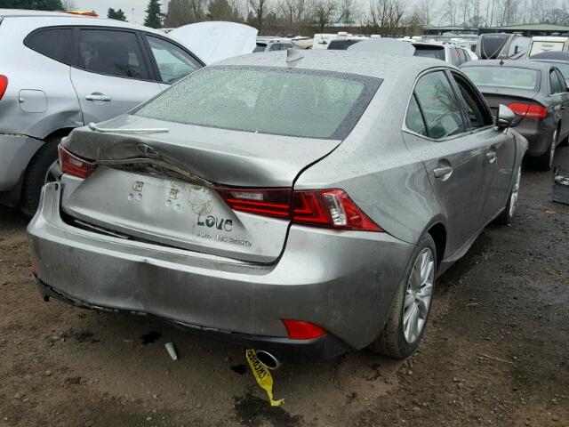 JTHCF1D28E5008644 - 2014 LEXUS IS 250 SILVER photo 4