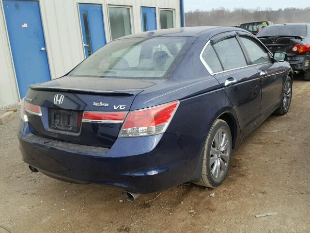 1HGCP3F81CA000953 - 2012 HONDA ACCORD EXL BLUE photo 4