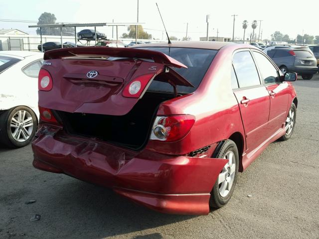 1NXBR30E17Z784408 - 2007 TOYOTA COROLLA CE RED photo 4