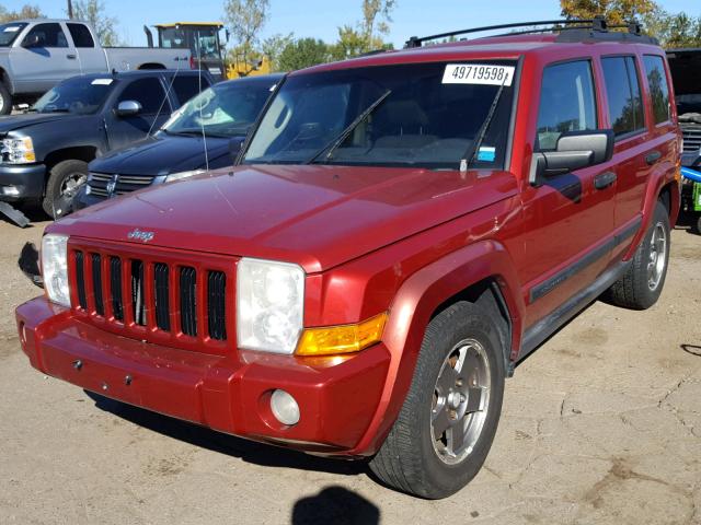 1J8HG48K76C207254 - 2006 JEEP COMMANDER BURGUNDY photo 2