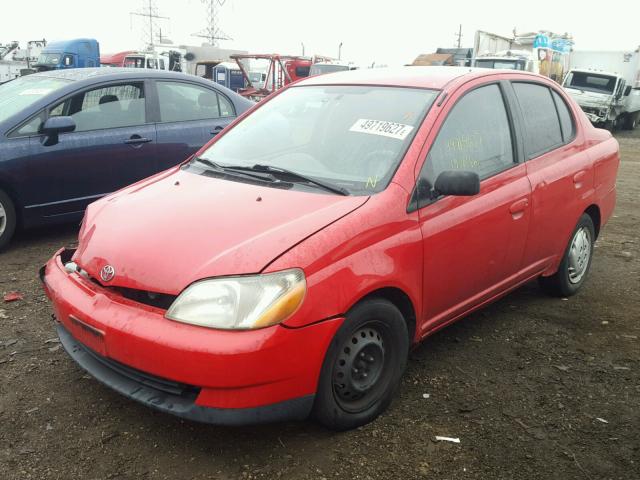 JTDBT123210146351 - 2001 TOYOTA ECHO RED photo 2