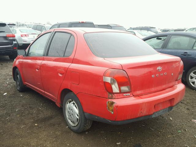 JTDBT123210146351 - 2001 TOYOTA ECHO RED photo 3