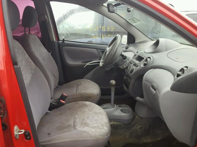 JTDBT123210146351 - 2001 TOYOTA ECHO RED photo 5