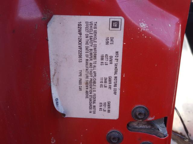 1G2WP121XVF357938 - 1997 PONTIAC GRAND PRIX RED photo 10