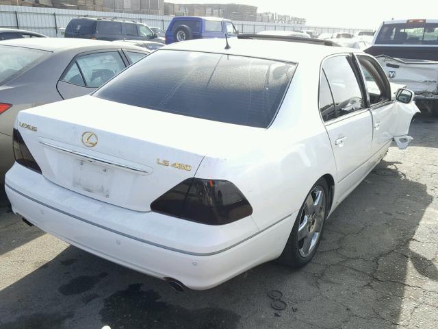 JTHBN36F755028846 - 2005 LEXUS LS 430 WHITE photo 4