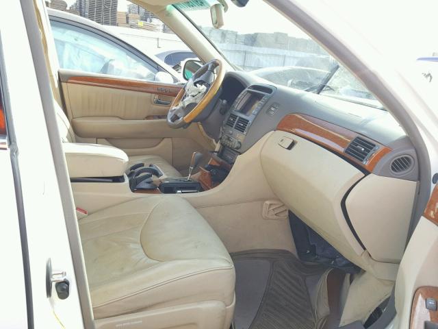 JTHBN36F755028846 - 2005 LEXUS LS 430 WHITE photo 5