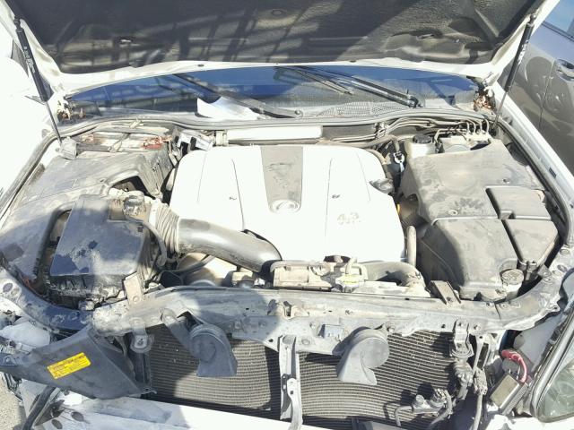 JTHBN36F755028846 - 2005 LEXUS LS 430 WHITE photo 7